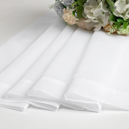 Aiyufeng 2 Pack: Basic White Sheer Curtain Drapes for Living Room 84 Inch Length 2 Panels, Light Filtering Voile Drapes for Bedroom, Patio, Sliding Door, Each 59" W x 84" L, White