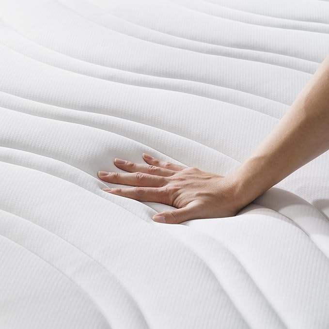 ZINUS 8 Inch Spring Sensation Hybrid Mattress [New Version], Queen, Fiberglass Free, Medium Firmness, Durable Support, Certified Safe Foams & Fabric, Mattress in A Box