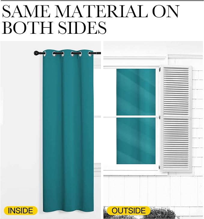 NICETOWN Sound Barrier Door Curtain, Laundry Divider for Office, Vintage and Sliding Room, Dividers Ideas for Loft, Dorm, Hotel, Living Room (Peacock Blue, 1 Pack, 8ft Tall x 5ft Wide)