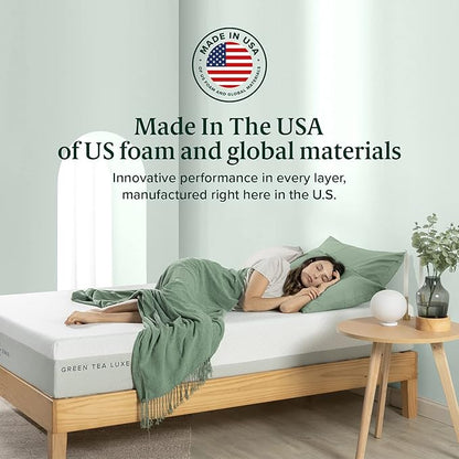 ZINUS 8 Inch Green Tea Luxe Memory Foam Mattress, King, Pressure Relieving, CertiPUR-US Certified, Mattress in A Box, All-New, Made in USA