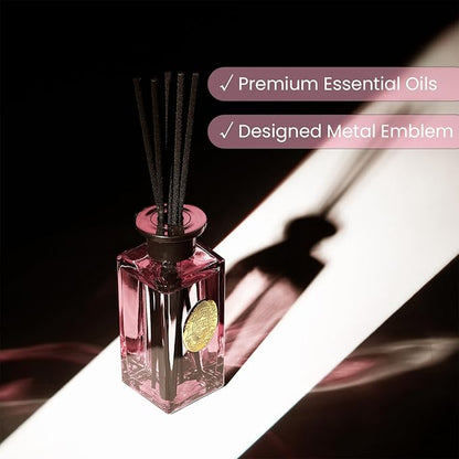 M&SENSE 6.3 oz Large Reed Diffuser Set | Ginger & Ylang Ylang Scent Oil Diffuser with Sticks | Hotel Collection Non-Toxic Essential Oil |for Bedroom Bathroom Living Room