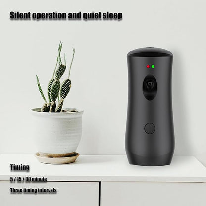 (4-Pack) Auto Air Freshener Spray Dispenser Free Stand or Wall Mounted Automatic Aerosol Aroma Machines are Widely Used in Hotels, Bedrooms, Airports, Bathrooms, Offices, Commercial Places (Black 001)