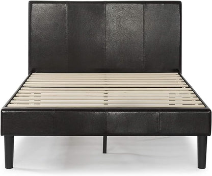 ZINUS Gerard Faux Leather Upholstered Platform Bed Frame, Mattress Foundation, Wood Slat Support, No Box Spring Needed, Easy Assembly, King