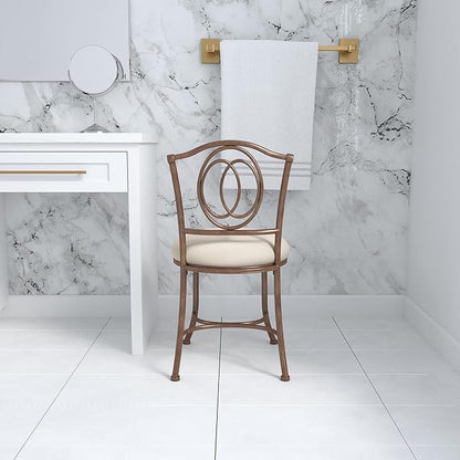 Hillsdale Emerson Metal Vanity Stool, Golden Bronze