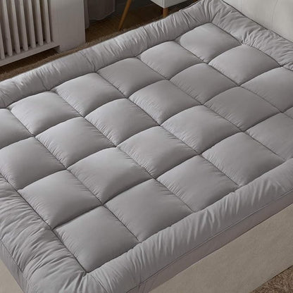 Soft & Cooling Pillow Top Mattress Topper California King with Breathable 300TC Cotton Cover, Extra Thick Plush Bed Topper for Back Pain, Mattress Pad Cover for Firm Mattress, Fit to 6”-22” Mattress.