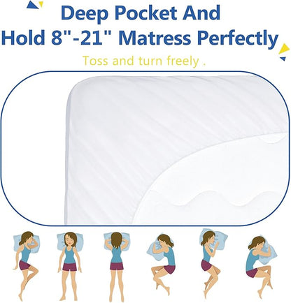 Aemicion Extra Thick Mattress Topper King, 4 Inch Extra Soft Mattress Pad Cover, Pillow Top Matress Topper with with 18" Deep Pocket 76" x 80"