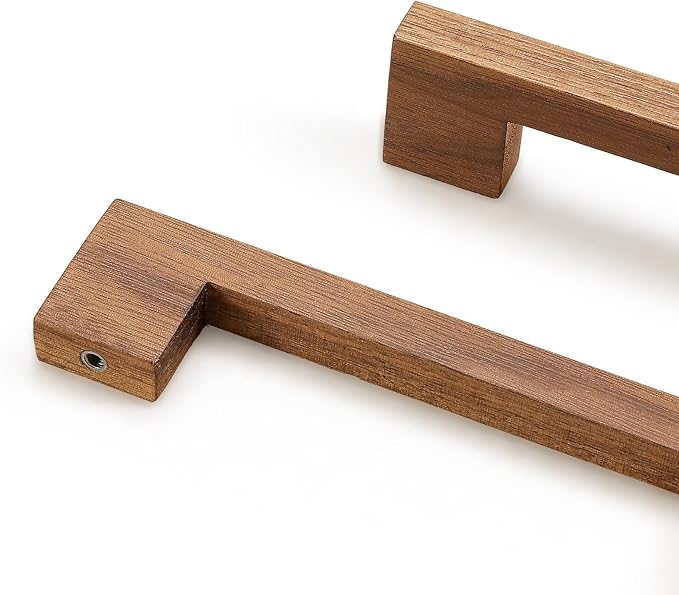 Black Square 5 in 10 pcs Wooden Drawer Pulls Handle pulls for cabinets Kitchen Cabinet Drawer pulls Cabinet Door Pull