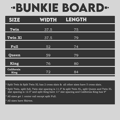 Zayton, 1.5” Split Wood Bunkie Board Full(Fold) Size, Bunkieboard for Bed Support - Fully Assembled, Low Profile Support, Slats Design for Ventilation, Box Spring Alternative