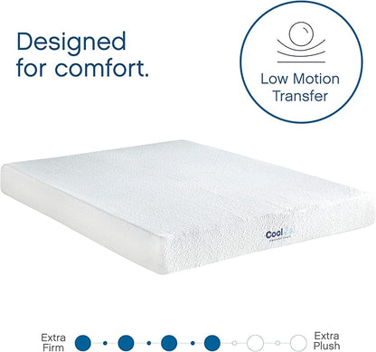Cool Gel 8 Inch King Mattress Memory Foam Medium Firm, King Size Memory Foam Mattress Cooling, Made in the USA, 8" Depth with Pressure Relief, CertiPUR-US Certified No Fiberglass, CoolGel Bed