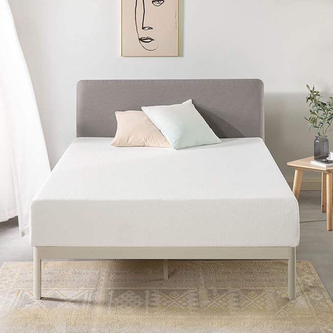 Best Price Mattress 12 Inch Queen Mattress Bed-In-A-Box, Green Tea Memory Foam, White
