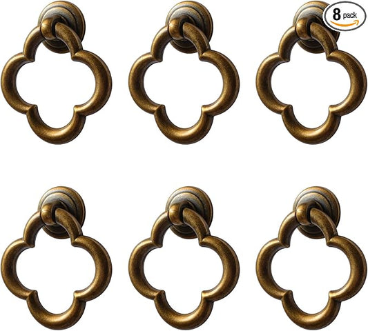 Cupboard Knobs Cabinet Knobs Drawer knobs, Zinc Alloy Gold Knobs for Dresser, Cupboard Knobs for Kitchen, Bathroom (Style E-6)
