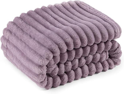 Bedsure GentleSoft Light Purple Fleece Blanket for Couch - Super Soft Cozy Twin Blankets for Women, Cute Small Blanket for Girls, 60x80 Inches