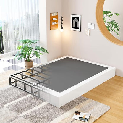 EMODA King Box Spring 9 Inch Heavy Duty Bed Base Metal Mattress Foundation with Fabric Cover, 3000LBS Max Weight Capacity, Noise Free, Easy Assembly