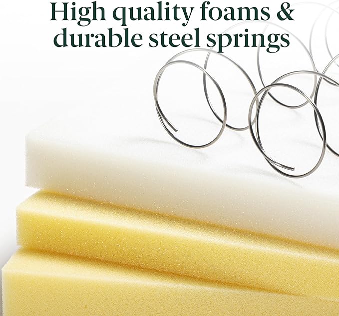 ZINUS 8 Inch Foam and Spring Hybrid Mattress [New Version], Full, Fiberglass free, Medium Firmness, Durable Support, Certified Safe Foams & Fabric, Mattress in A Box