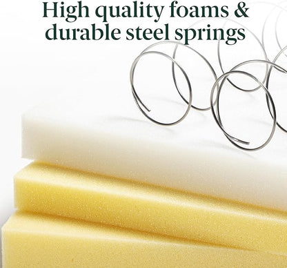 ZINUS 8 Inch Foam and Spring Hybrid Mattress [New Version], Queen, Fiberglass Free, Medium Firmness, Durable Support, Certified Safe Foams & Fabric, Mattress in A Box