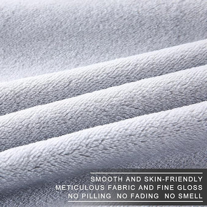 Polar Fleece Blankets King Size for The Bed Extra Soft Brush Fabric Super Warm Bed Blanket Lightweight Couch Blanket 90" x 108"(Light Gray King)