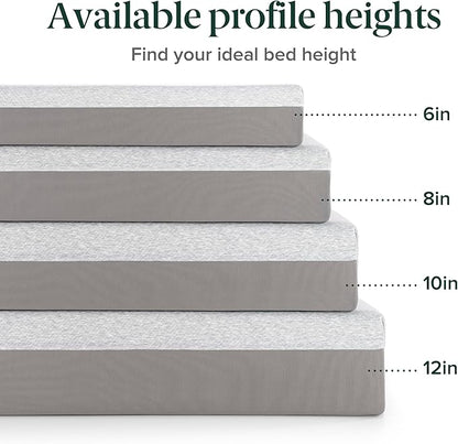 ZINUS 8 Inch Ultima Memory Foam Mattress [New Version], Queen, Fiberglass Free, Medium Firm Feel, Breathable Airflow Memory Foam, Certified Safe Foams & Fabric, Mattress in A Box