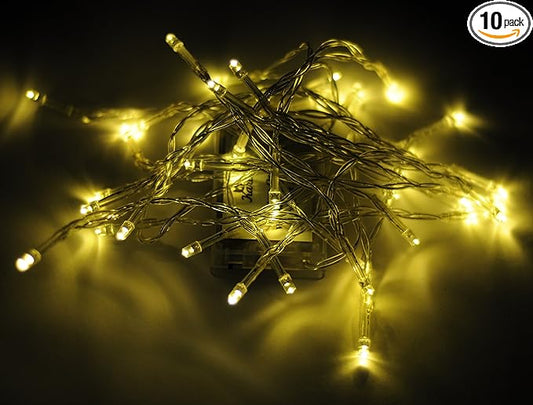 Karlling Battery Operated Warm White 40 LED Fairy Light String Xmas Party Decoration(Warm White,10 Pack)