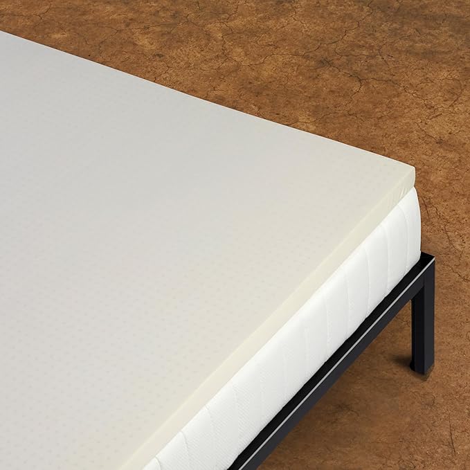 Pure Green Natural Latex Mattress Topper w/Jersey Cover - Firm - 2 Inch - Cal King Size (GOTS Certified Organic)
