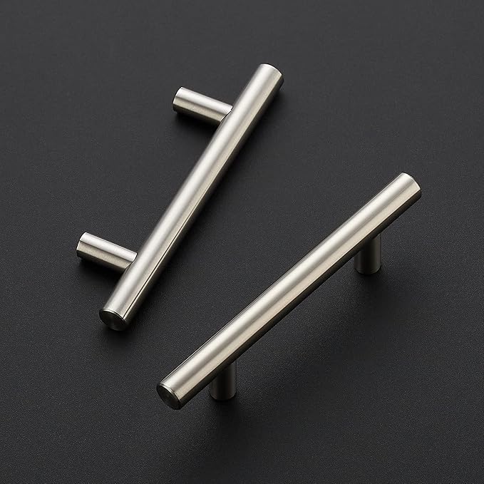 Ravinte 30 Pack | 5'' Cabinet Pulls Satin Nickel Stainless Steel Kitchen Drawer Pulls Cupboard Pulls Brushed Nickel Cabinet Handles 5”Length with 3” Hole Center
