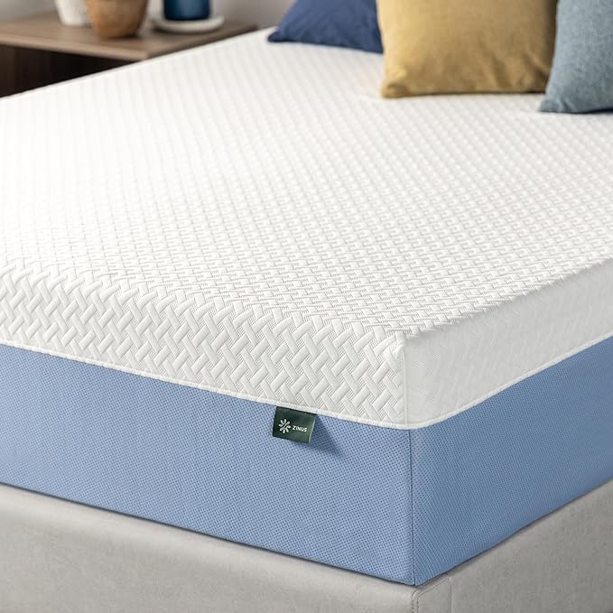 ZINUS 10 Inch Full Cooling Essential Memory Foam Mattress [NewVersion], Fiberglass Free, Medium Feel, Breathable Cooling Layers, Certified Safe Materials