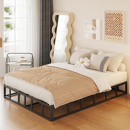 10 Inch Box Spring for Queen Bed High Profile Heavy Duty Metal Queen Box Spring with Fabric Cover, Sturdy Mattress Foundation, Easy Assembly, Noise Free, Black