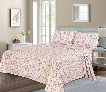 RUVANTI Flannel Sheets Twin Size - 100% Cotton Double Brushed Twin Sheets Set, Deep Pockets 16 Inches, All Seasons Breathable & Extra Soft Bed Sheets, Warm & Cozy, 3 Piece, Dazzale