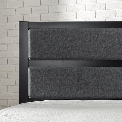 ZINUS Jessica Modern Studio Upholstered Metal Headboard, King