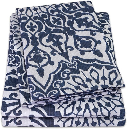 Sweet Home Collection Bed Linen Set - Full Size Sheet Sets, 1800 Supreme Collection, Extra Soft, Deep Pocket, Elastic Corner Straps, 4 Pieces, Oasis