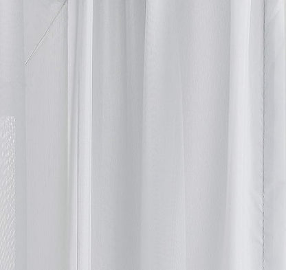 LINENZONE Pair of 2 Rod Pocket Short Window Treatments. Great Farmhouse Style Sheer Curtains for Living Room, Bedroom, Dining Room, Patio or Canopy Bed. (Amazing Sheers - 56" W x 40" L, Silver)
