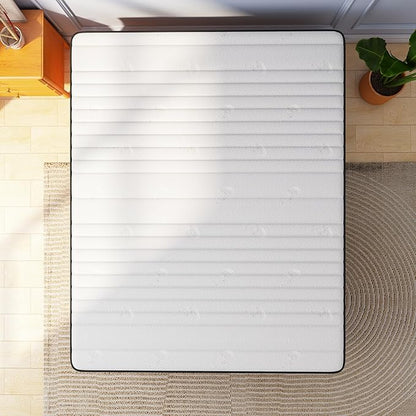 Swbvs Queen Mattress, 12 Inch Queen Size Mattress Bed in a Box, Memory Foam & Pocket Springs, Medium Feel, Cool Sleep & Pressure Relief, 120-Night Trial