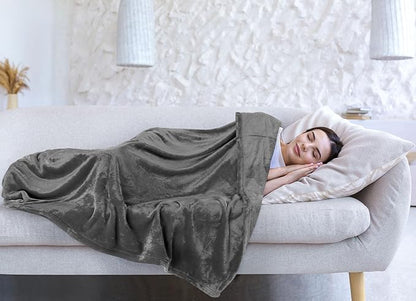 Utopia Bedding Fleece Blanket Full Size Grey 300GSM Luxury Fuzzy Soft Anti-Static Microfiber Bed Blanket (90x84 Inch)