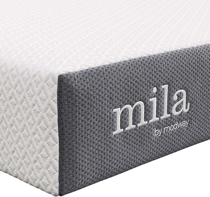 Modway Mila 6” Twin XL Mattress - Firm 6 Inch Twin XL Mattress - 10-Year Warranty White