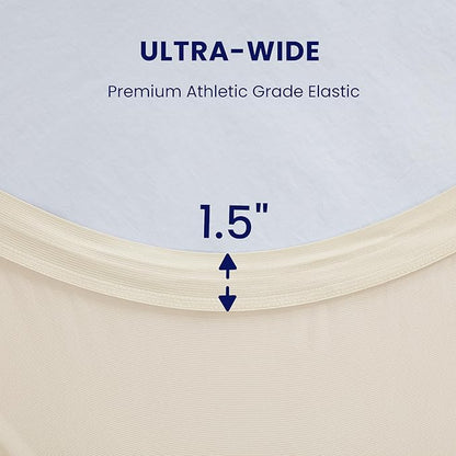 SLEEP ZONE Full Size Cooling Mattress Topper for Double Bed, Premium Zoned Cool Mattress Pad Cover, Padded Mattress Protector Breathable Washable, Deep Pocket 8-21" (Beige, Full)