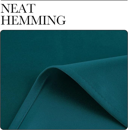 NICETOWN Teal Blackout Curtains 84inch Length 2 Panels Set, Grommet Chic Thermal Insulated Room Darkening Window Treatments for Bedroom/Living Room, W52 x L84