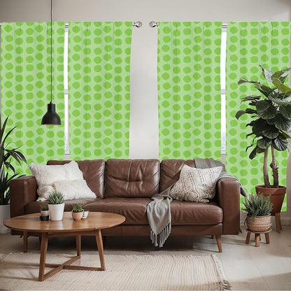 Ambesonne Lime Green Window Curtains Pack of 2, Simplistic Formless Geometric Shapes in Different Shades Theme, Lightweight Set with Rod Pocket, 4 Panels of - 28" x 84", Green