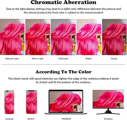 NEWCOSPLAY Super Soft Twin Blanket Dark Rose Red Premium Silky Flannel Fleece Leaves Pattern Lightweight Bed Blanket All Season Use (Dark Rose Red, Twin(60"x80"))