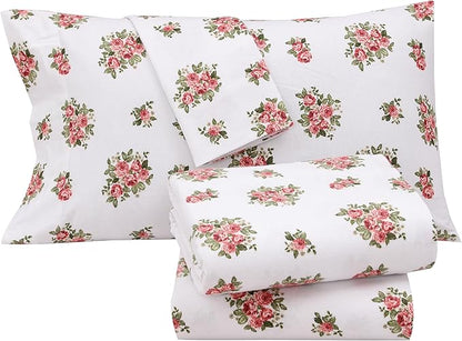 RUVANTI Flannel Sheets King Size - 100% Cotton Brushed King Size Sheets Set - Deep Pockets 16 Inches Bed Sheets - All Seasons Breathable & Extra Soft - Warm & Cozy, 4 Piece, Bali