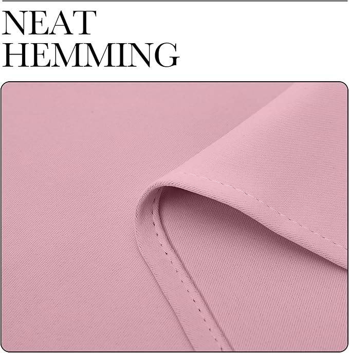 NICETOWN Room Darkening Curtains for Kitchen, Rouge Pink, Set of 2, 42 inches Wide by 50 inches Long, Window Treatment Thermal Insulated Solid Grommet Room Darkening Curtains/Drapes for Bedroom