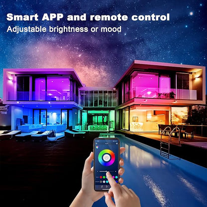 dalattin Led Lights for Bedroom 200ft, Smart Led Strip Lights with App Control Remote, RGB LED Light Strips, 24V Led Strip Lights for Room Decoration Party, Festival Decor(2 Rolls of 100ft)