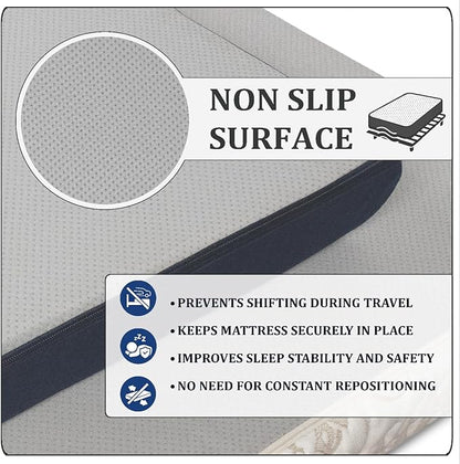 Foamma 7” x 48” x 75” Water Resistant Gel Memory Foam RV Bunk Mattress, Firm High Density Foam Base, Comfortable and Durable Polyester Cover, Truck, Camper, Travel Trailer, Made in USA!