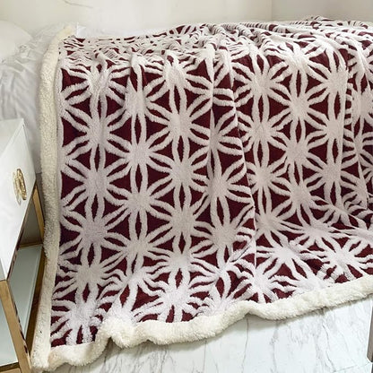 LOMAO Sherpa Fleece Blanket Fuzzy Soft Throw Blanket Dual Sided Blanket for Couch Sofa Bed (Rose Brown, 51"x63")