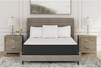 Signature Design by Ashley Limited Edition Plush 12 Inch Hybrid Mattress with Gel Memory Foam and Edge Support for Cool Sleep and Pressure Relief, California King, Fiberglass Free, Mattress In A Box