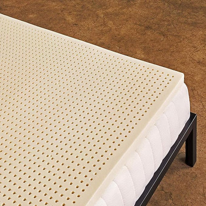 Pure Green Natural Latex Mattress Topper - Soft - 2 Inch - Cal King Size (GOLS Certified Organic)