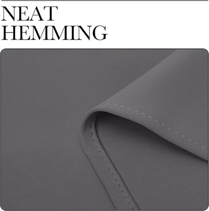 NICETOWN Bedroom Blackout Curtains Panels - Triple Weave Energy Saving Thermal Insulated Solid Grommet Blackout Draperies for Patio (1 Pair, 55 inches by 96 Inch, Grey)