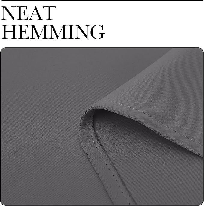 NICETOWN Grey Blackout Curtain Panels for Bedroom, 2 Panels, W42 x L78-inch, Grey, Thermal Insulated Grommet Top Blackout Draperies and Drapes for Basement