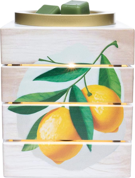 Scentsationals Wax Melt Warmer, Wax Warmer for Scented Wax Melts - Spring Collection Lemon Crate - Candle Wax Melter for Fragrance Cubes and Tarts
