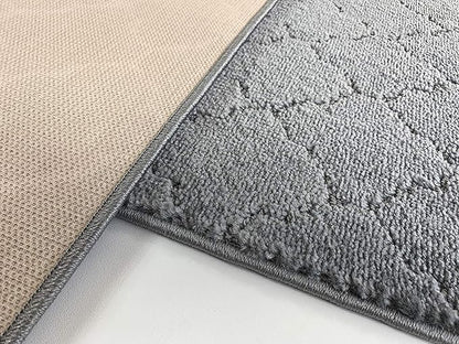 Custom Size Modern Runner Rug Carpet for Hallway Entryway Foyer Kitchen, Slip Resistant Latex Rubber Backed 31 inch Wide X Customized Length, Clouds Grey, 31 inch X 5 feet