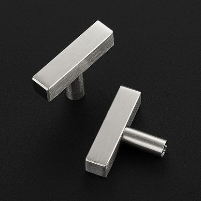 30 Pack Silver Cabinet Knobs - Sqaure Bar Cabinet Pulls Brushed Nickel Knobs for Kitchen Cabinet Drawer Stainless Steel Dresser Knobs for Cabinet Hardware 2in Length Single Hole