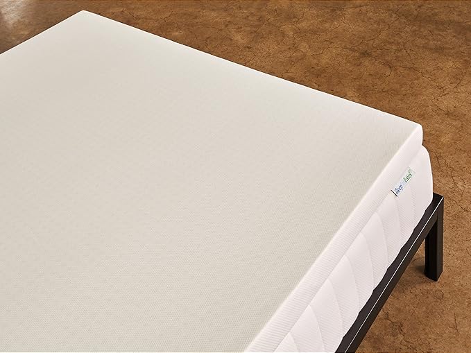 Pure Green Natural Latex Mattress Topper w/Luxury Cover - Firm - 1 Inch - King Size (GOTS Certified Organic)